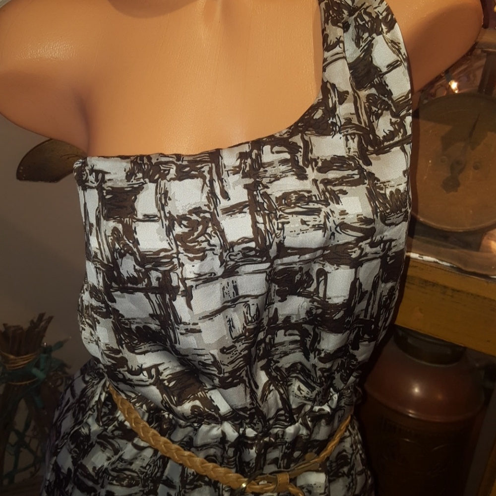 Bebe one shoulder belted dress S NWT - Picture 2 of 6